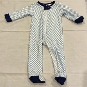 Pineapple Sunshine gingham zip pajamas 6-9 months